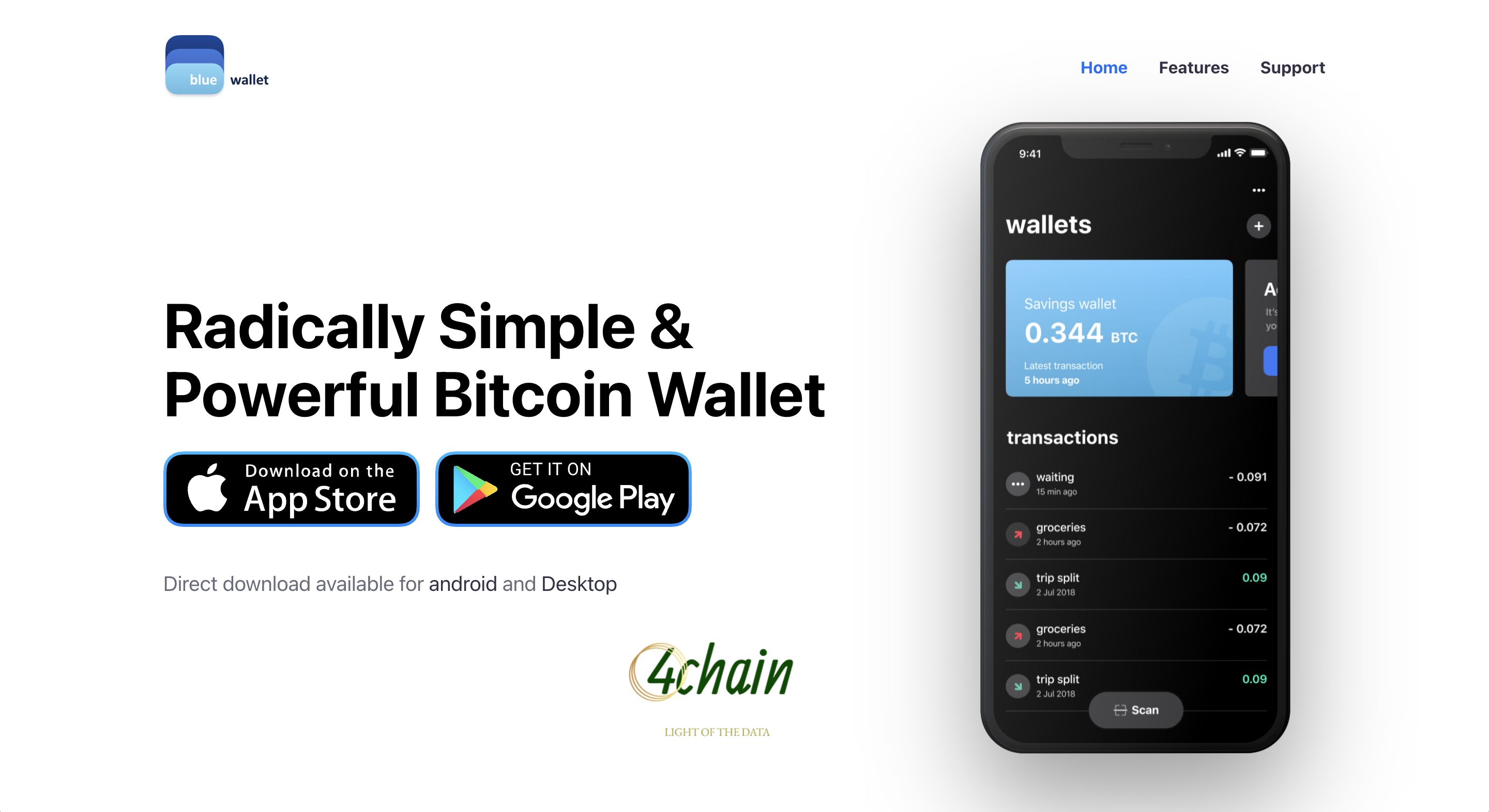 16. کیف پول Blue Wallet: راهکاری ایمن و پیشرفته برای کاربران بیت‌کوین